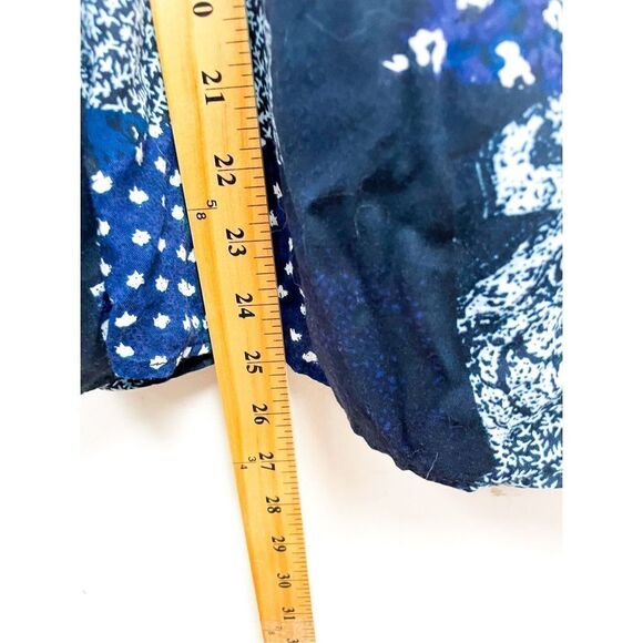 Earthbound Blue Patchwork Off the Shoulder Jumpsuit‎ Size M - Picture 9 of 12